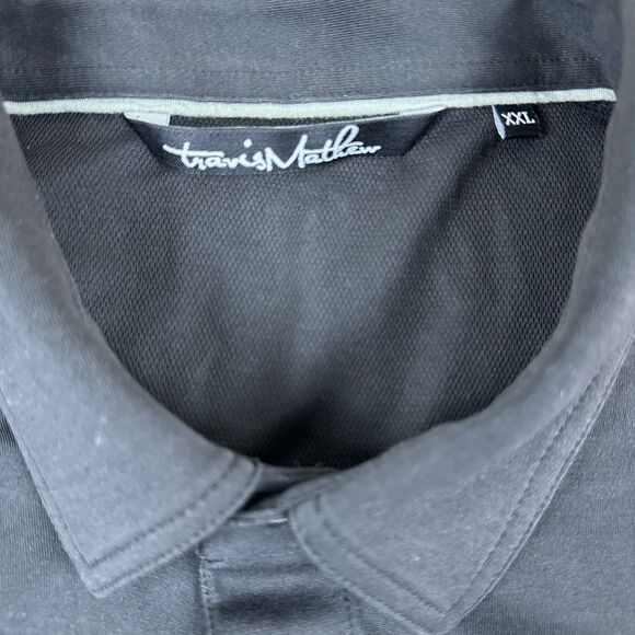 TravisMathew Mens Polo Shirt XXL‎ Navy Double Chest Pockets Casual Golf Classic - Picture 3 of 11